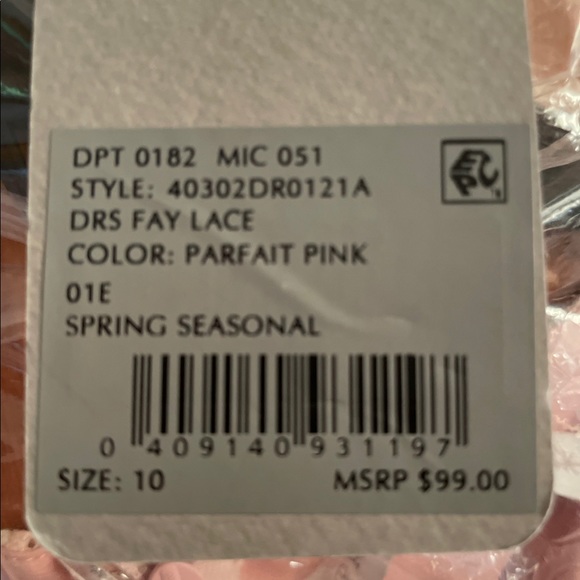 Preston & York dress. Light pink lace overlay sheath dress. - Picture 4 of 4